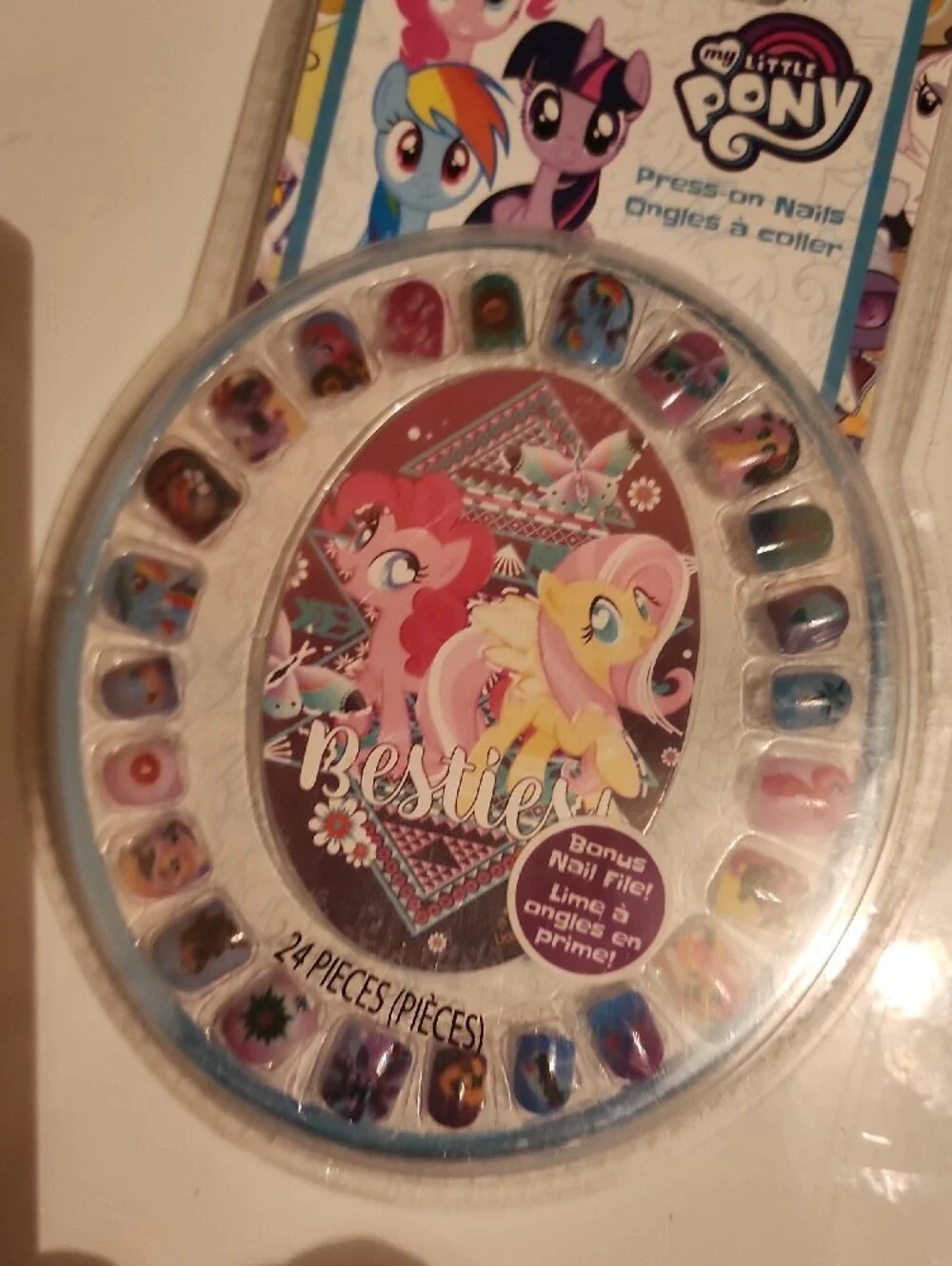 My Little Pony Press-On Nails - Pink, Purple, Blue, Yellow